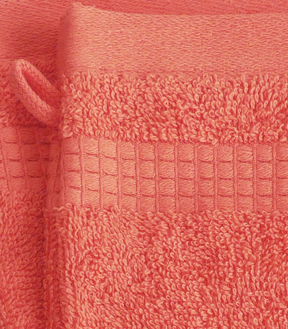 Le linge de Jules Set of 2 Washcloths – 100% Cotton – 450 g/m² – Coral