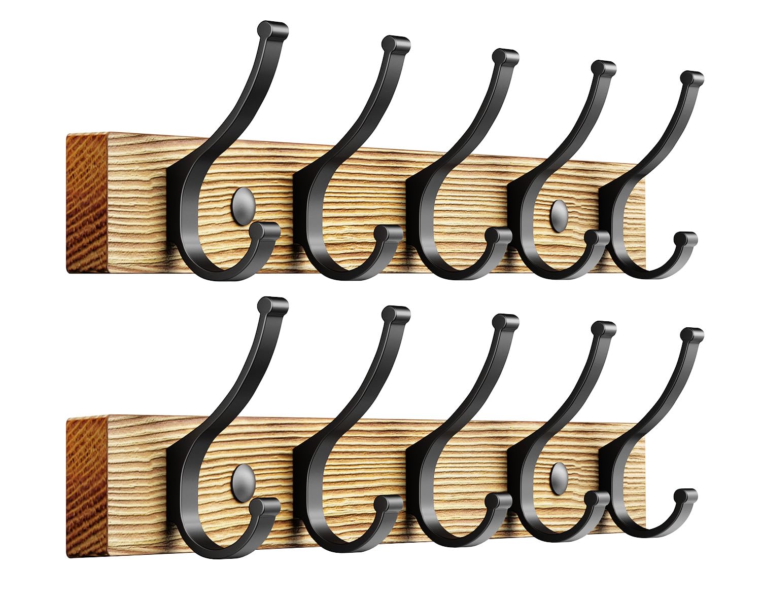 Optish Coat Hooks Wall Mounted, Heavy Duty Coat Hooks for Wall Wooden Coat Rack Wall Mounted for Entryway, Bathroom