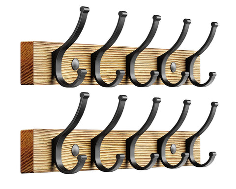 Optish Coat Hooks Wall Mounted, Heavy Duty Coat Hooks for Wall Wooden Coat Rack Wall Mounted for Entryway, Bathroom