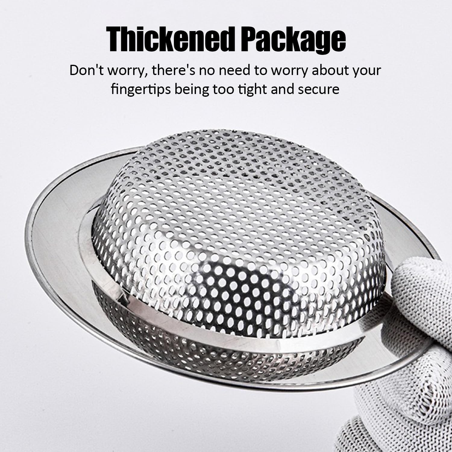 3-Pack Multi-Purpose Drain Strainers - Premium Stainless Steel Mesh Filters for Kitchen/Bathroom Sinks & Bathtubs, Rust-Proof Hair Catchers (Silver)