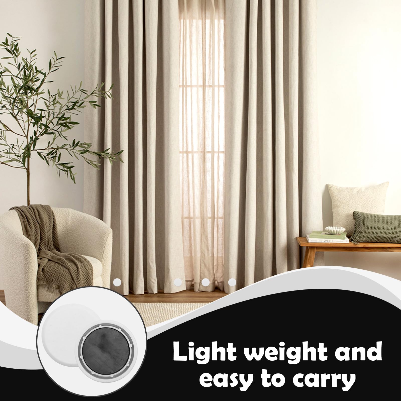 18 Pcs Magnetic Shower Curtain Weights, Strong Shower Curtains Magnets Curtain Weights Bottom No Sew