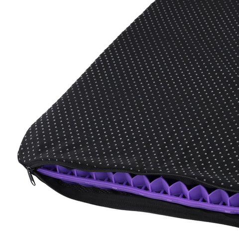 MAKTSAM 2 PCS 43 x 36cm Gel Seat Cushion,Honeycomb Soft Sitting Cushion with Non Slip Cloth Cover for Office, Home, Car, Wheelchair, Puple