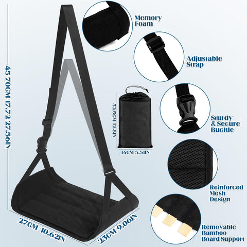 KATLKIU Foot Hammock for Flights, Airplane Travel Foot Rest, Bamboo Support
