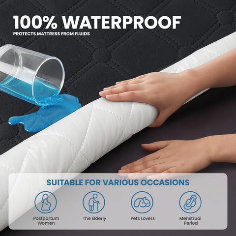 Ystyle Fitted Sheet 90 x 200 cm, Microfibre, Fitted Sheet - Mattress Height up to 30 cm, Black
