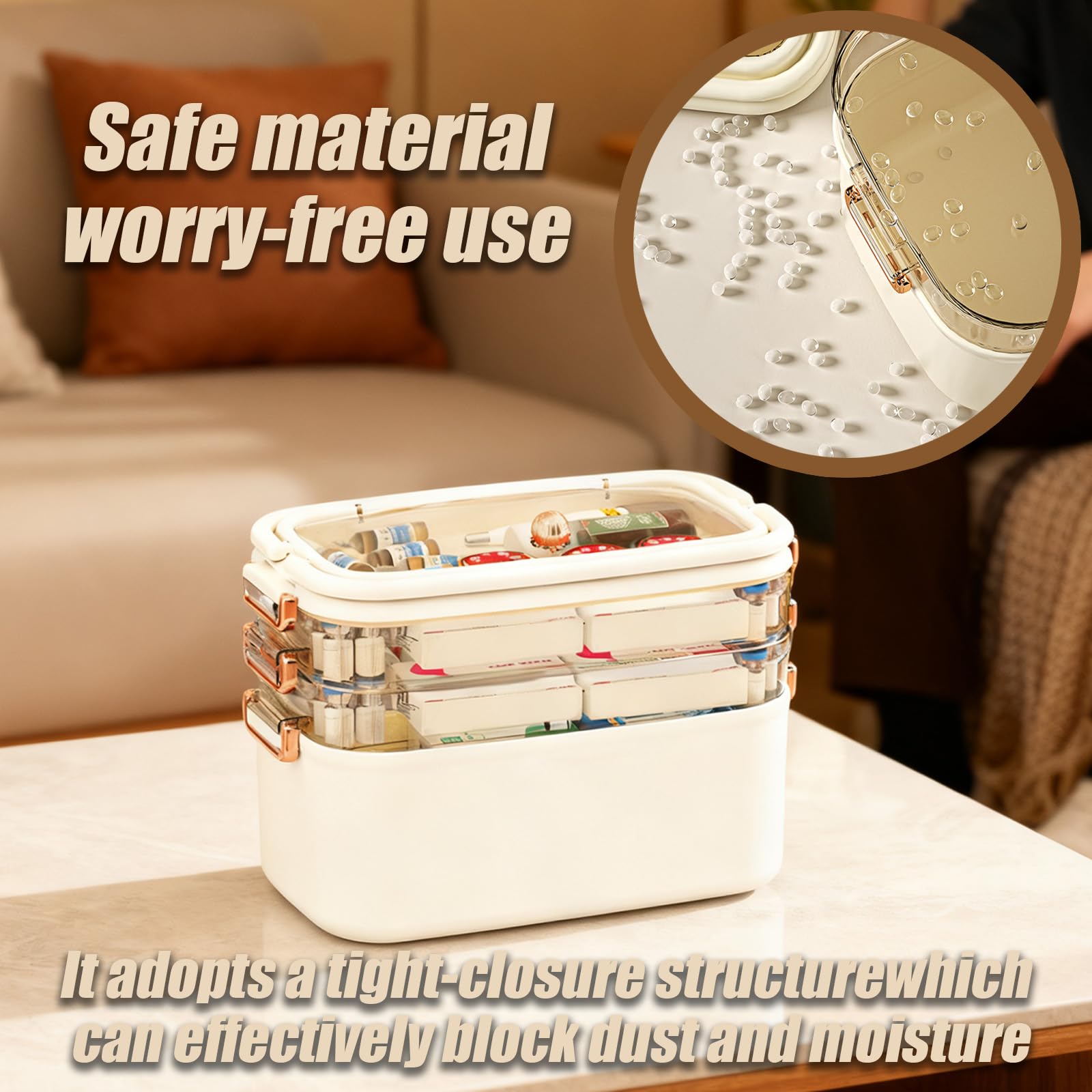ORARTMM storage boxes with lids, storage boxes, medicine storage box, medicine box Multi Compartment Medicine Organizer