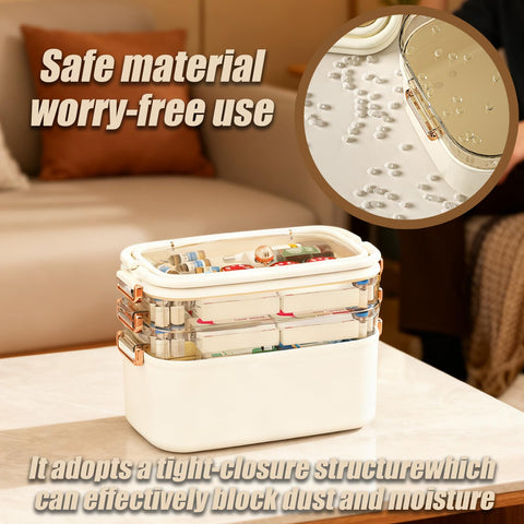 ORARTMM storage boxes with lids, storage boxes, medicine storage box, medicine box Multi Compartment Medicine Organizer