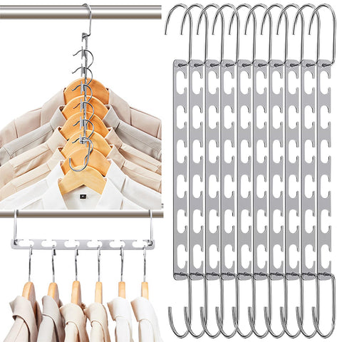 Lighterday Space Saving Hangers - Magic Hangers for Trouser, Coat & Clothes (10 Pcs)