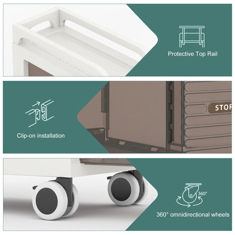 ZHYOCOGY Bathroom Storage with Drawers, 20cm Wide Slim Storage Cabinet