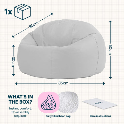 Bean Bag Bazaar Kingston Outdoor Bean Bag with Filling Included, Teal