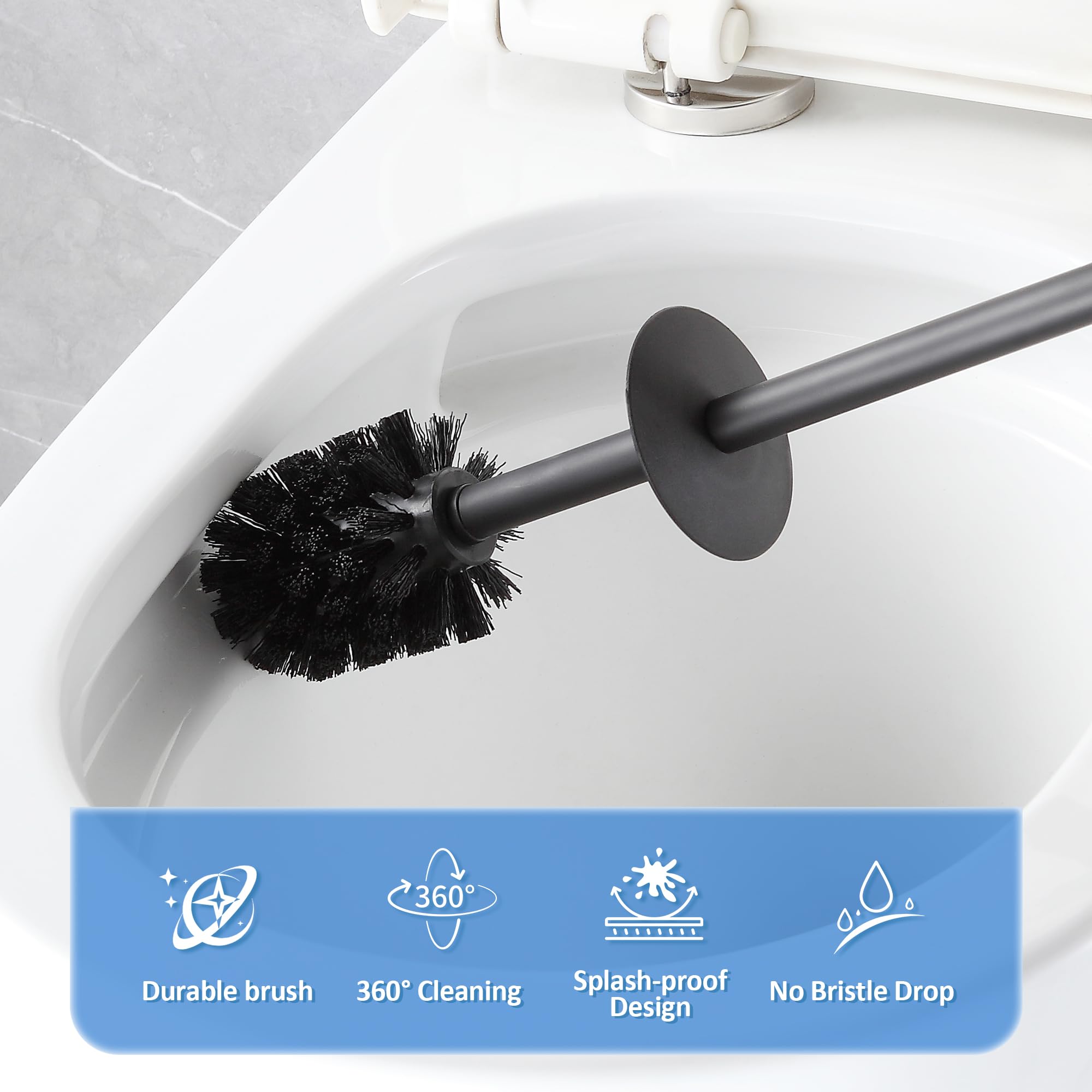 PP Bristles Toilet Brush Heads (Pack of 5) for BGL Toilet Brushes - Durable, Efficient, Standard Size 6.8x9cm Replacement Heads for Cleaning