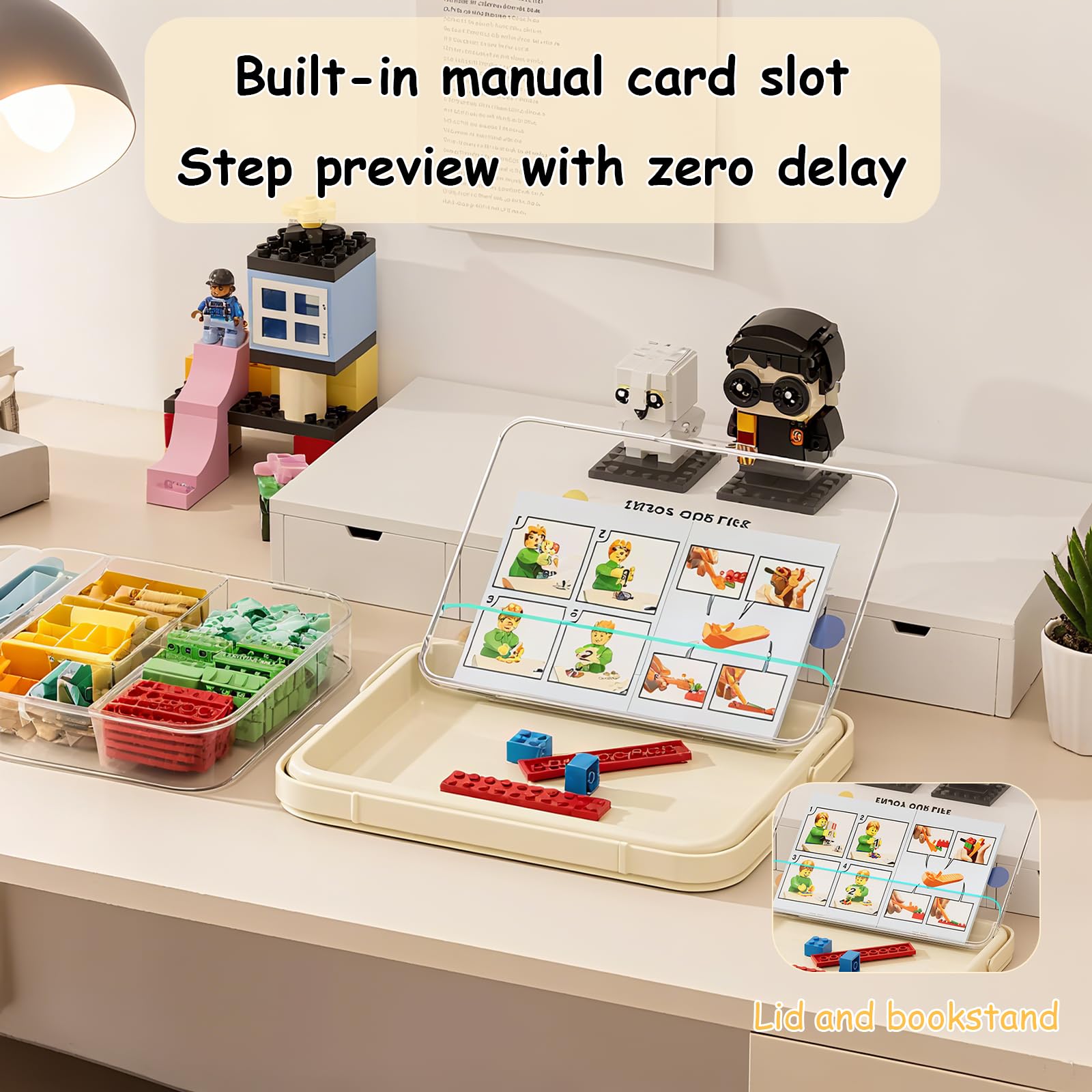 Storage Organiser for Legos 5 Tier Stackable Toy Storage Container Multi Compartment Box Bin for Building Blocks Arts Crafts Supplies Bricks Puzzle