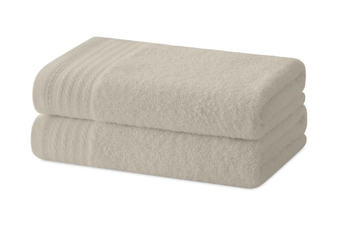 Degrees home - Set of 2 Bidet Towels - Bath Towels - Small Towels - 100% Cotton - 480 g/m² - Dimensions 30 x 50 cm, Beige