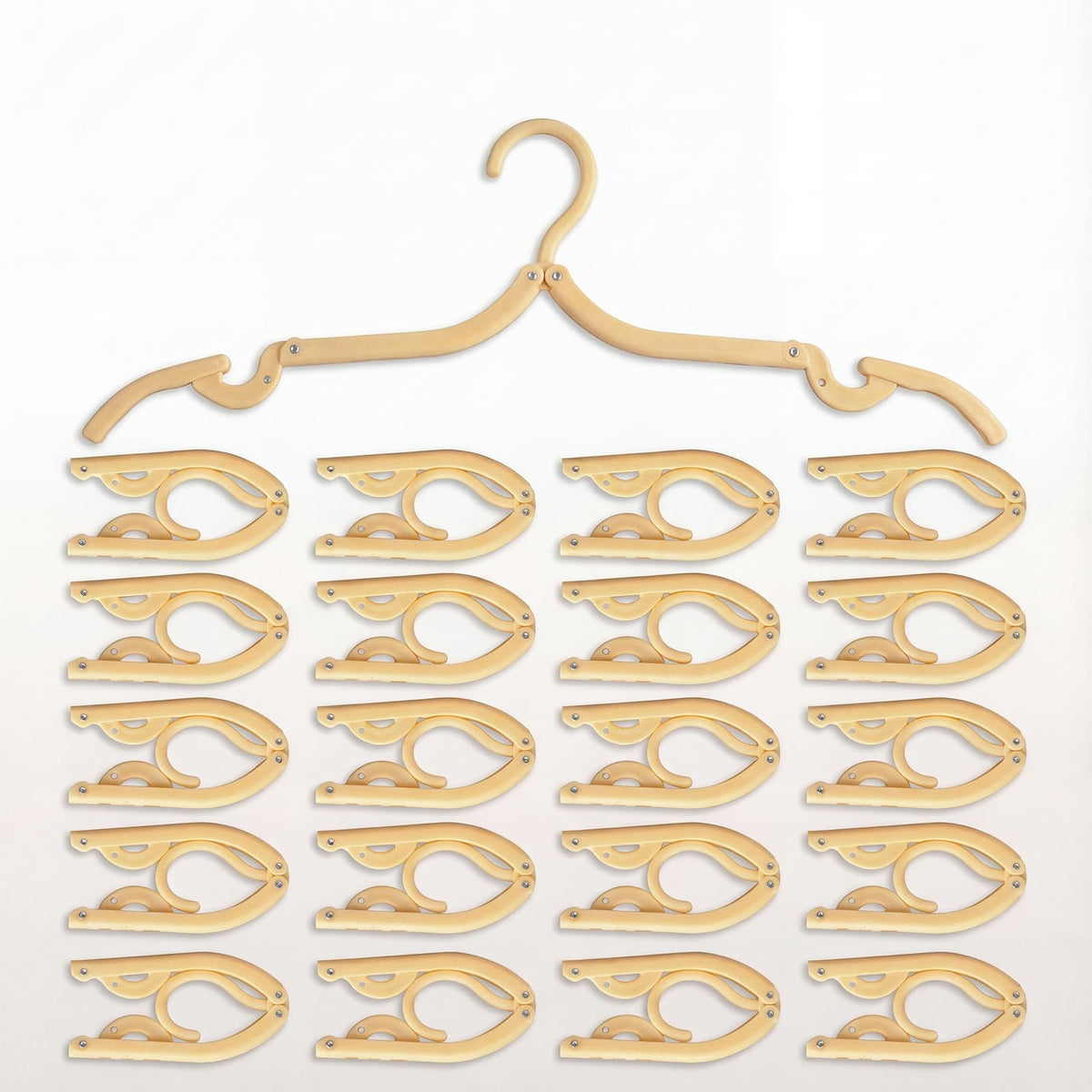 25 Pcs Travel Coat Hangers Adults Portable Folding Plastic Camping Hotel