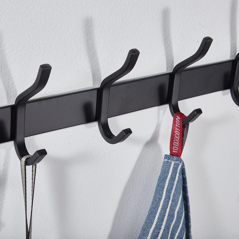 MEIJO Coat Hooks Wall Mounted, Coat Rack Wall Mounted Stainless Steel with 8 Hooks Heavy Duty Coat Hooks for Door, Bedroom, Bathroom, Kitchen