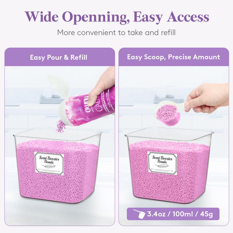 Lifewit Laundry Pods Container with Label Sticker& Scoop, 2L, 2 Pcs