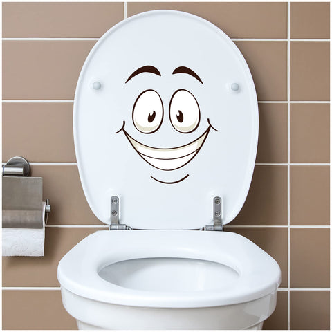 Graz Design R173-09 Toilet Seat Sticker with Funny Slogan (R173-09 Smiling Face)
