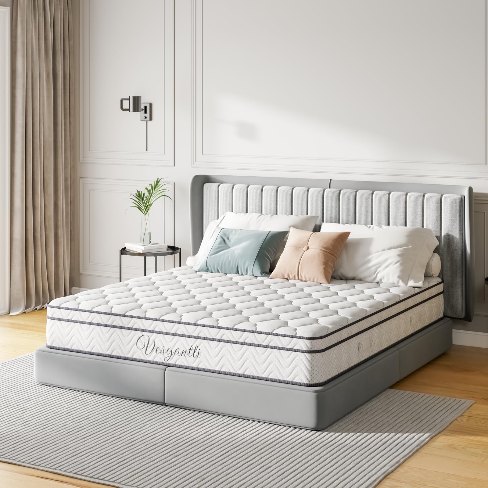 Vesgantti Single Mattress Hybrid Mattress Medium Firm 90x190x26cm