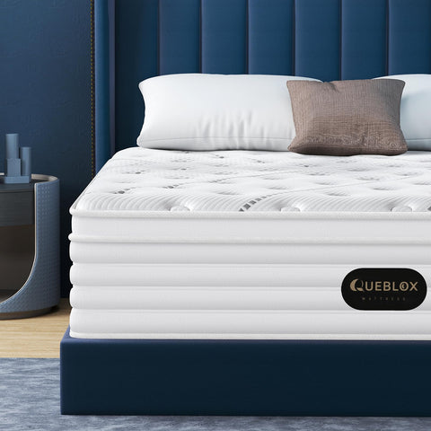 Queblox 5FT King Mattress, 11 Inch 7-Zone Pocket Sprung Mattress