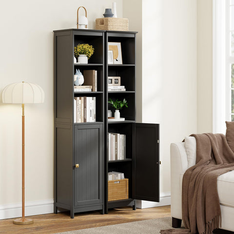 RRX Narrow Tall Bathroom Storage Cabinet,35 * 32 * 161cm (black)