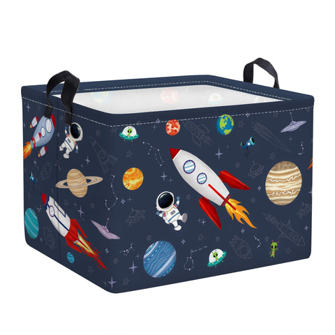 Clastyle Space Laundry Hamper Cosmic Book Storage Basket for Bathroom Parent Storage Box to Organize Toy Clothes, 40x30x30 cm