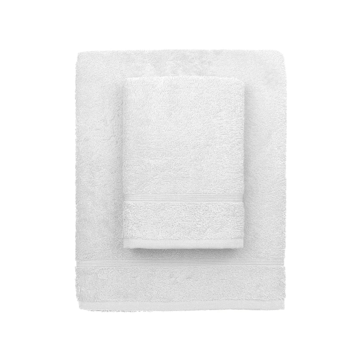 zer0bed, Lilac Bath Towels, Set of 2 Bath Towels, Face Towel, Bidet Towel, Plain Colour, White, 100% Cotton, Set of 2