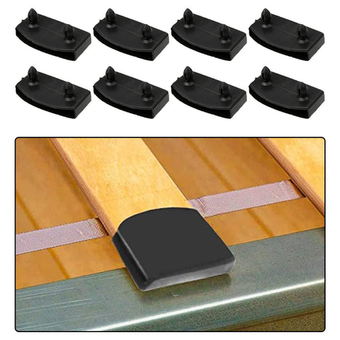 hifrom Slatted Frame Brackets Set, 20 Pieces, High Density Polyethylene, Black, for Beds up to 53 mm Wide, Single Double Beds Accessories