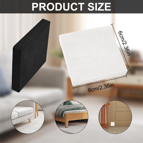 Furniture bed Headboard Stoppers, 10 PCS Self Adhesive EVA Foam Anti Shake Fixers for Wall Beds