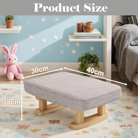 Stowetry Foot Stool, Pouffe Footstool with Removable Cover