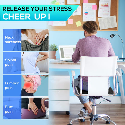 Gel Seat Cushion for Long Sitting, Relieving Back coccyx Pain Pressure