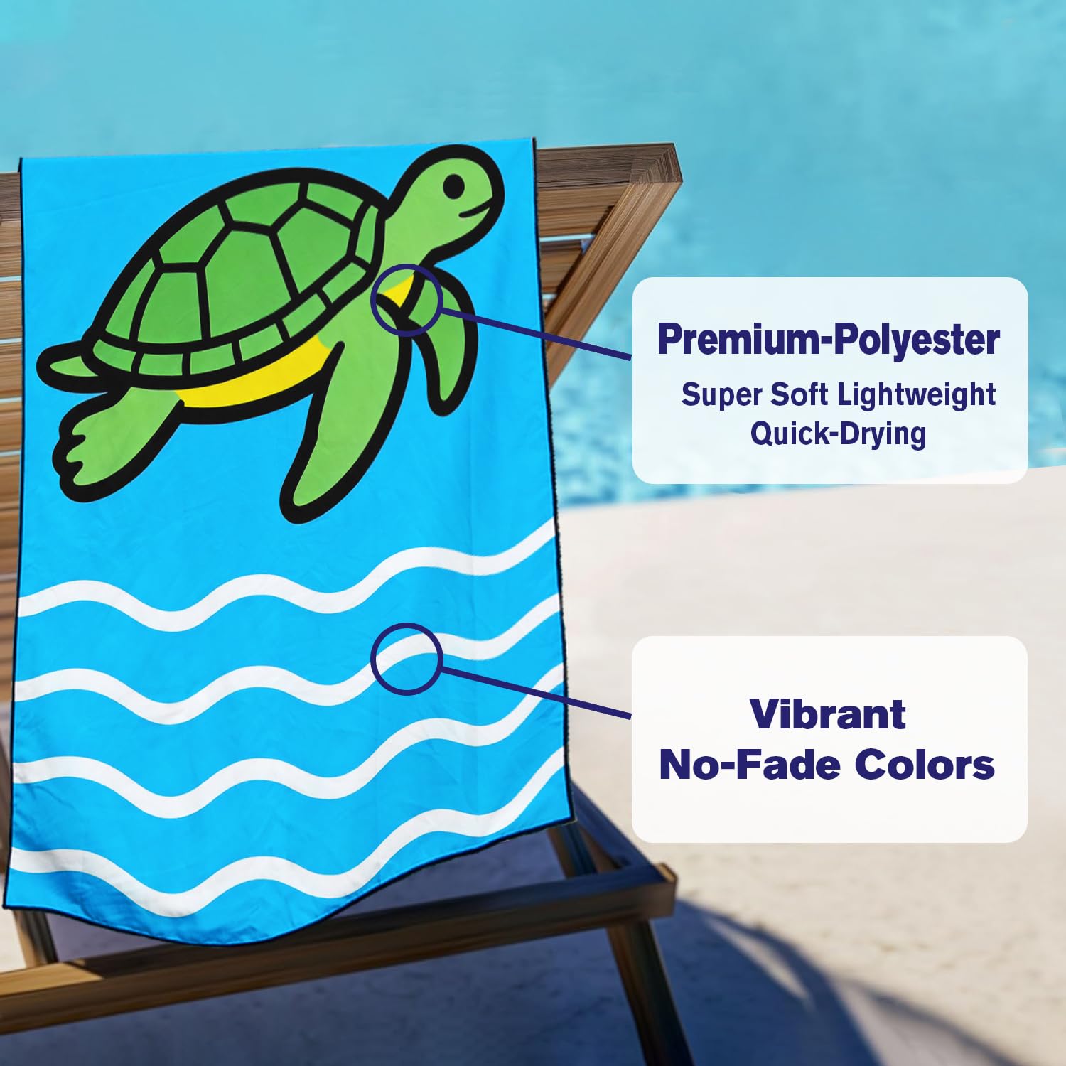 Violetpos 2 Pack Extra Large 180x90 cm Beach Towels, 250GSM Premium Microfibre, Sand Free Quick Dry Lightweight