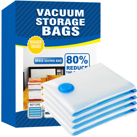 Vacuum Storage Bags - 4 Pack 100X130CM Extra Large Reusable Strong Space Saver Compression Bags