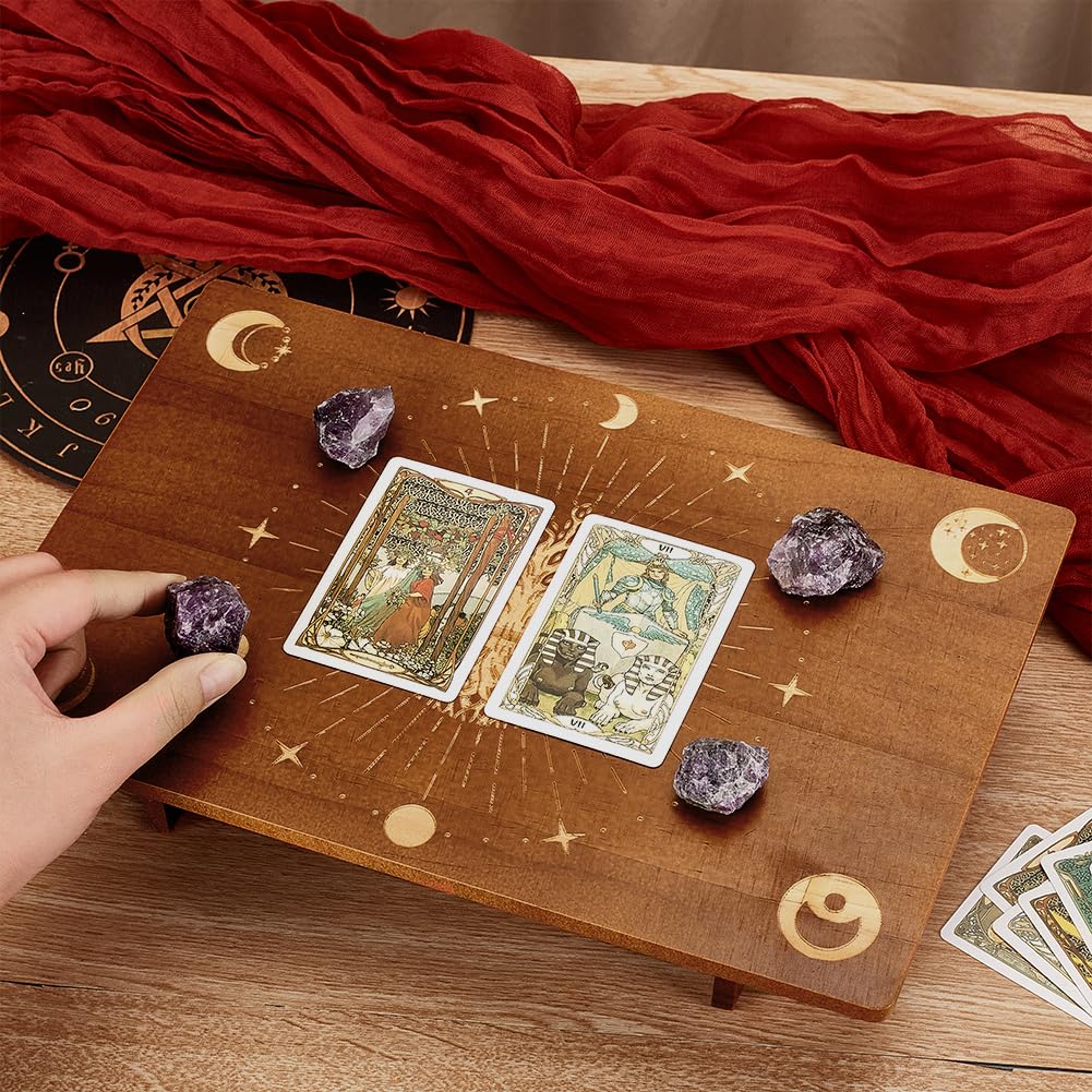 PandaHall Altar Table, Small Wooden Meditation Table Witchcraft Supplies