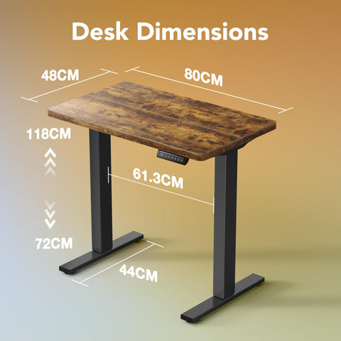 HUANUO Standing Desk 80x48cm mit 4 Memory height settings