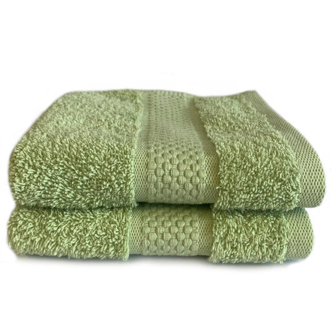 Sue Rossi Face Cloths Pack of 2 or 6, Turkish Combed Cotton, 30cm x 30cm Wash Cloth Fingertip Flannel, Soft & Absorbent
