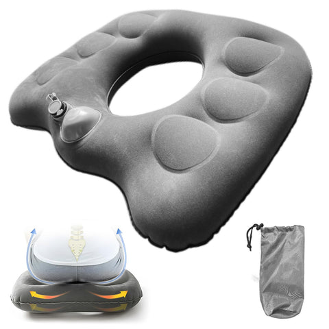 Inflatable Donut Hemorrhoid Seat Cushion - 1 Pack Inflatable Cushions To Sit On, Ring Seat Cushions for Hemorrhoids, Wheelchair, Pressure Relief