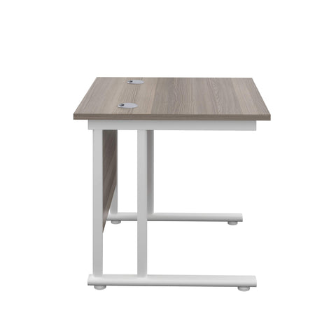 Office Hippo Heavy Duty Rectangular Cantilever Office Desk, Home Office Desk, Office Table, Integrated Cable Ports, PC Desk For Office or Home