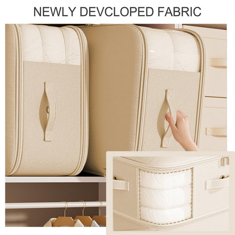 2Pack Compression Comforter Space Saving Bag - 136L Each 3 Layer Moistureproof Storage Bags with Dual Zips Washable Polyester Mouldproof Organiser