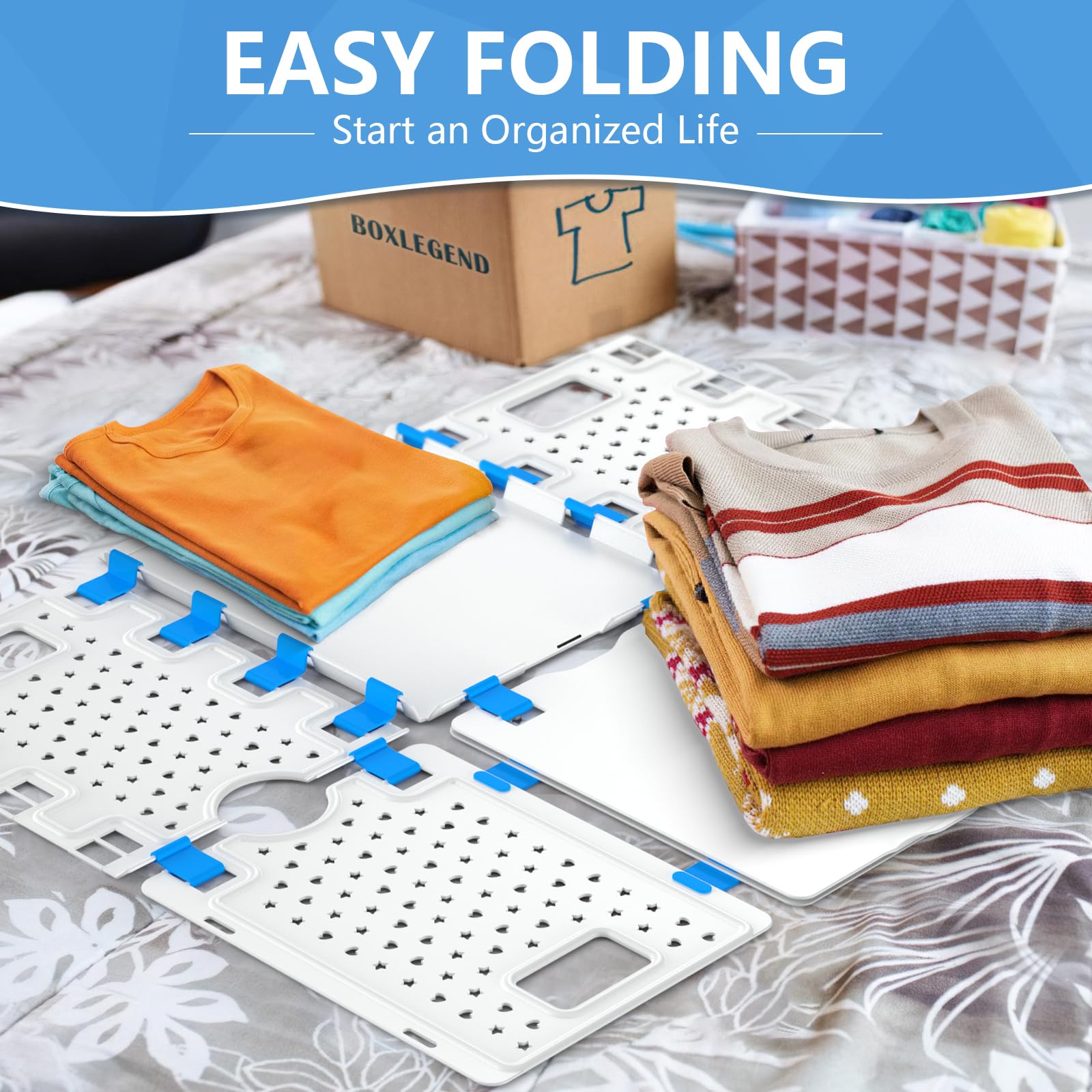 BoxLegend V4 Shirt Folding Board T Shirts Clothe Folder, White