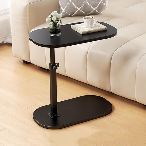 AHSBND Side Table Lifting Laptop Desk: C Shaped End Tables Adjustable Height 360° Swivel Tabletop That Slide Under Bedside Nursing for Coffee Couch