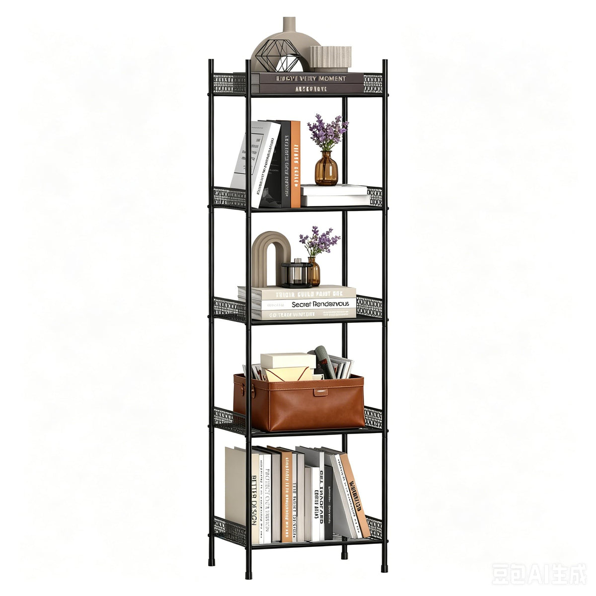 KANEODOT 5 Tier Shelving Unit,Freestanding Bathroom Storage Shelving Unit, Metal Shelving Units for Storage