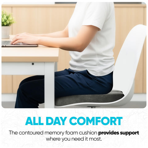FORTEM Seat Cushion, Office Chair Cushion, Memory Foam Pillow for Sitting