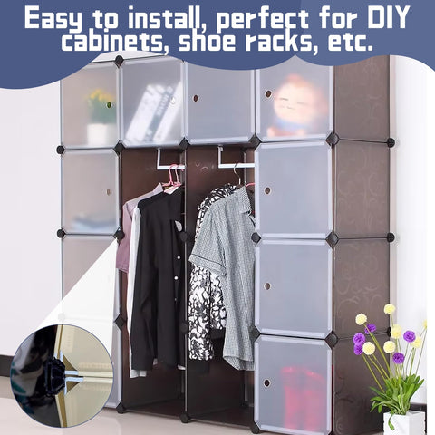 Girihe 20 PCS Storage Cube Connectors, Wire Cube Storagge Shelves Cubes C&C Grid Connectors Cubes Storagge Connectorss