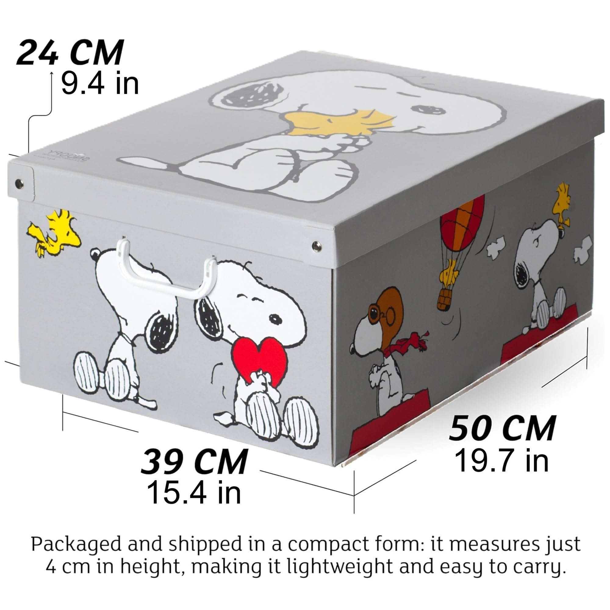 Lavatelli Set of 6 Cardboard Storage Boxes with Lid Snoopy 39x50x24cm