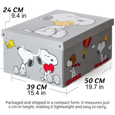Lavatelli Set of 6 Cardboard Storage Boxes with Lid Snoopy 39x50x24cm