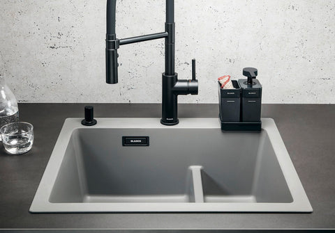 BLANCO Worktop Organizer soap dispenser | For kitchen sinks | 200 ml capacity | Washing-up liquid, soap, cleaning agents