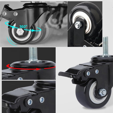 Office Chair Wheels Castor M8x25mm load-bearing 240kg PU rotating casters trolley furniture caster replacement trolley wheels Swivel casters with