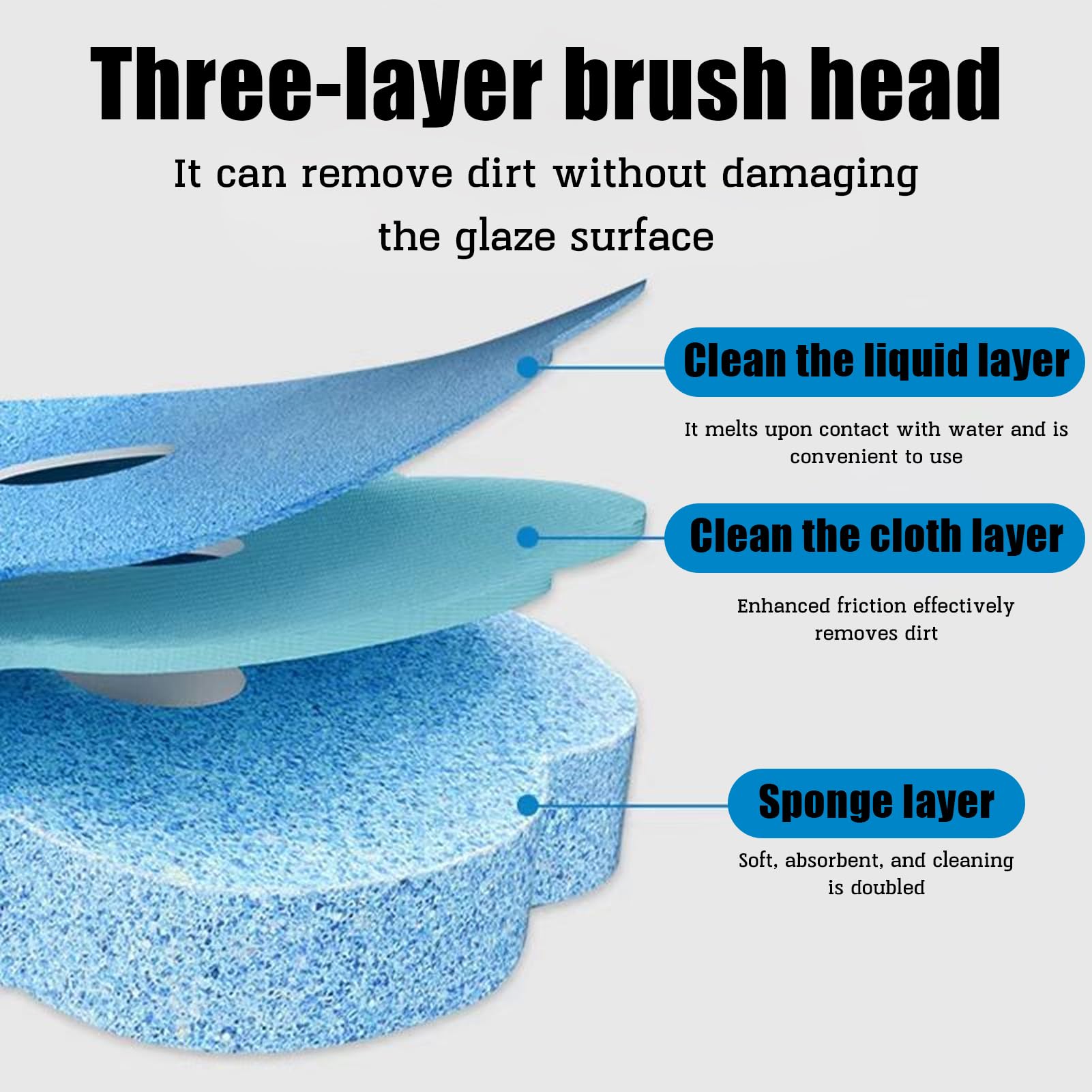 36 Pcs Toilet Brush Replacement Head with Handle, Disposable Toilet Brush, Disposable Toilets Cleaning System