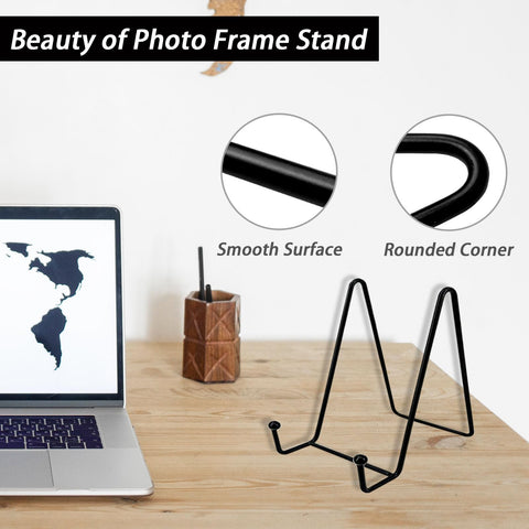 XHMAXE 4.3 Inch Metal Plate Display Stands Tabletop Holders 4 Pack