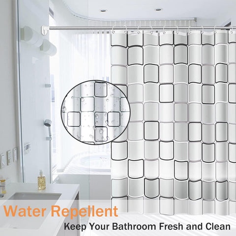 HUIBOHOU Shower Curtain, Mould Proof and Mildew Resistant Washable Bathroom Curtains, Shower Curtain for Bathroom, Bath Curtains with Hooks