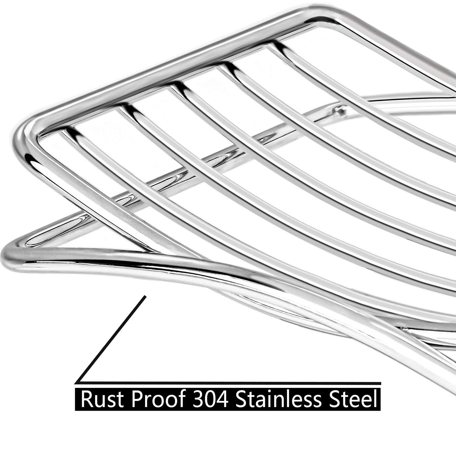 GUUKAR Soap Dish Stainless Steel Bar Soap Holder for Shower Bathroom, Self-draining Soap Dishes Sponge Holder for Kitchen Sink